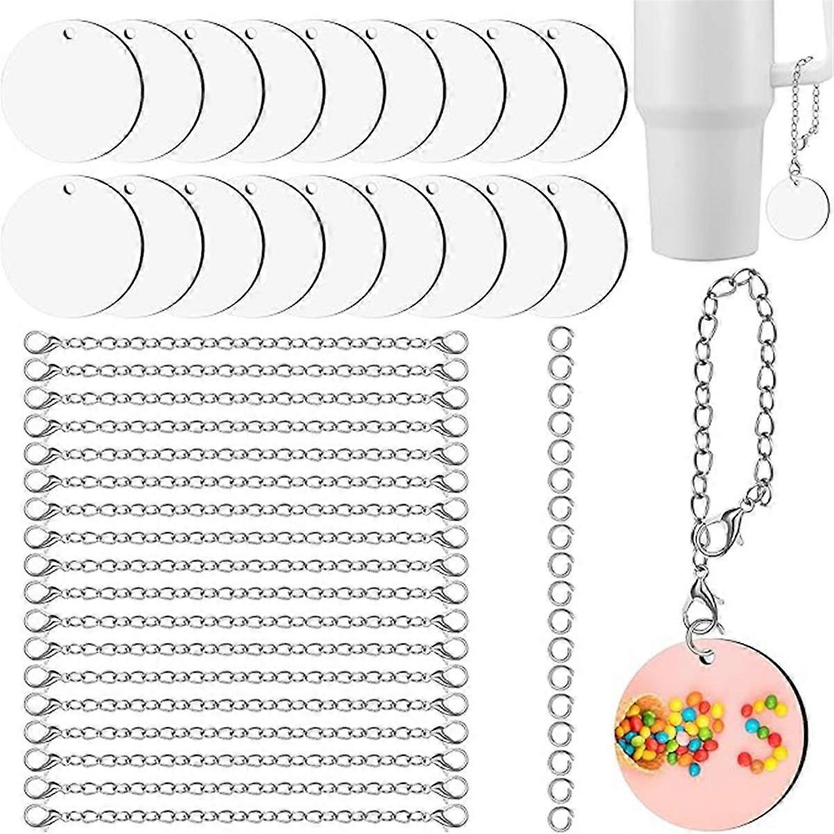 Sublimation Key Blanks Ornament Accessories for Cup MDF Double Sided DIY Crafts B