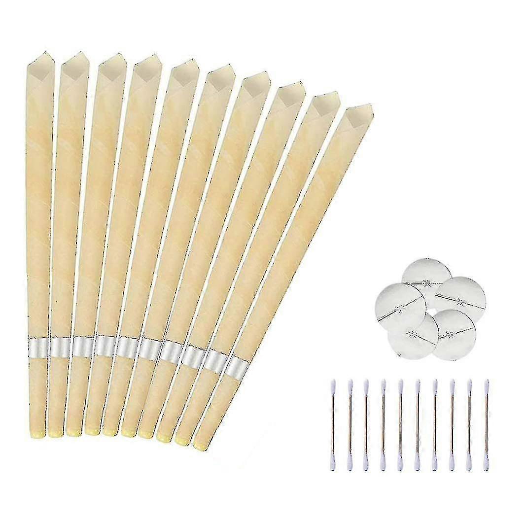 Biosun Hopi Candele Auricolari - 5 Paia (10 Pezzi), Terapia Naturale Tradizionale Con Cotone Biologico E Ingredienti Di Alta Qualità