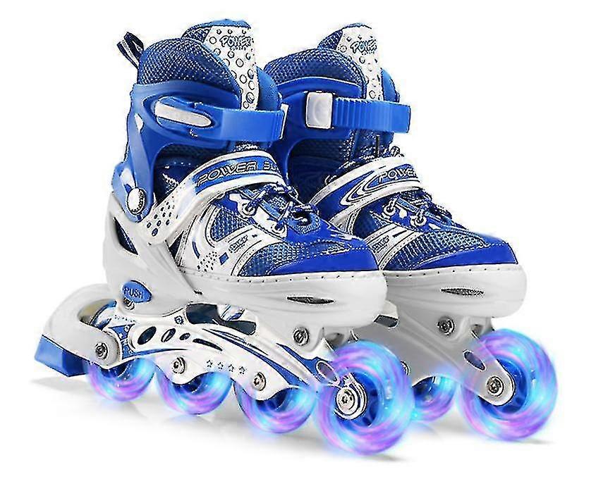 Patins à roues alignées réglables pour les enfants avec des roues pleines et lumineuses
