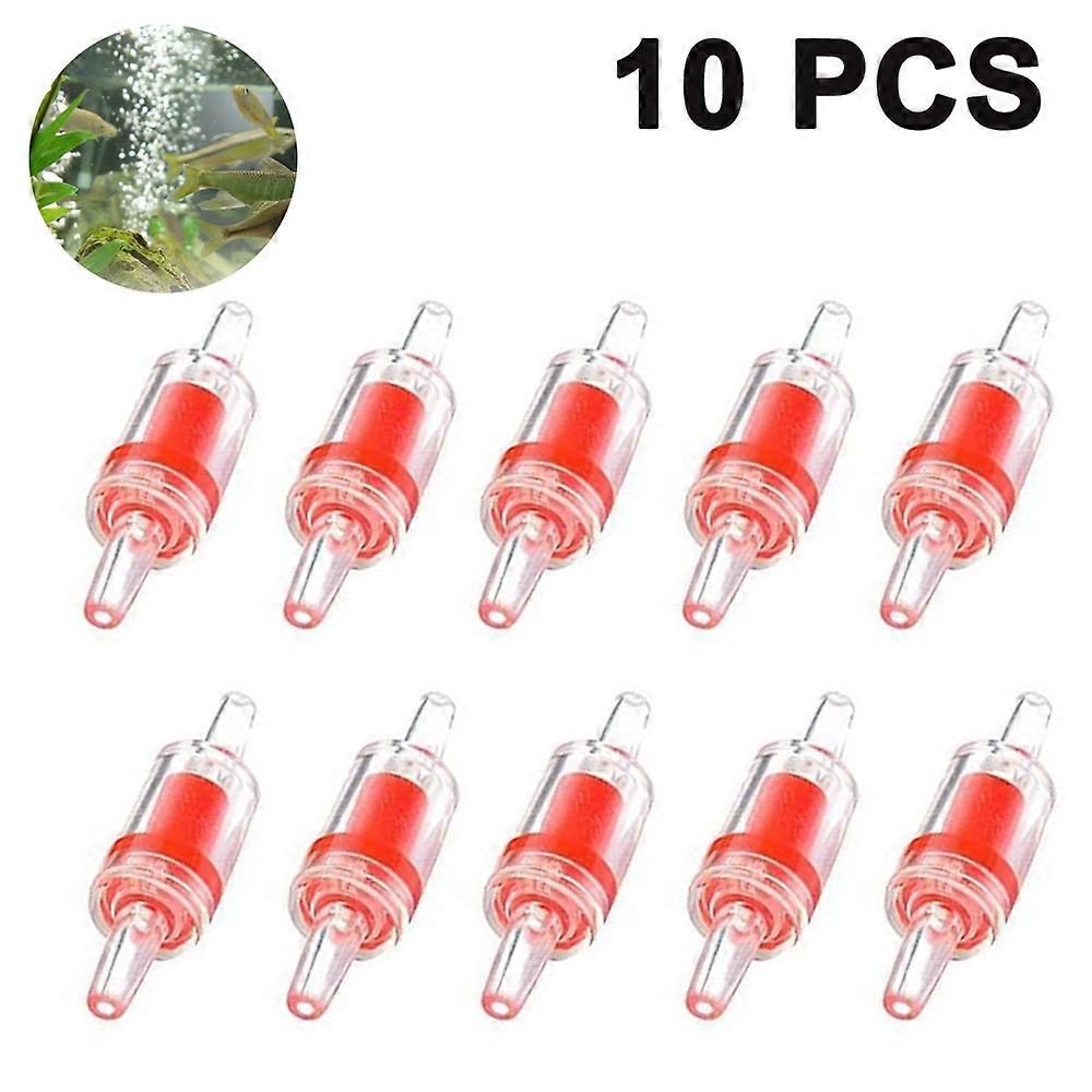 Plastic One Way Non-Return Check Valves 10pcs Aquarium Air Pump - Improve CO2 Dissolution, Non Slip, Replaceable Disc Oxygen Bubbler