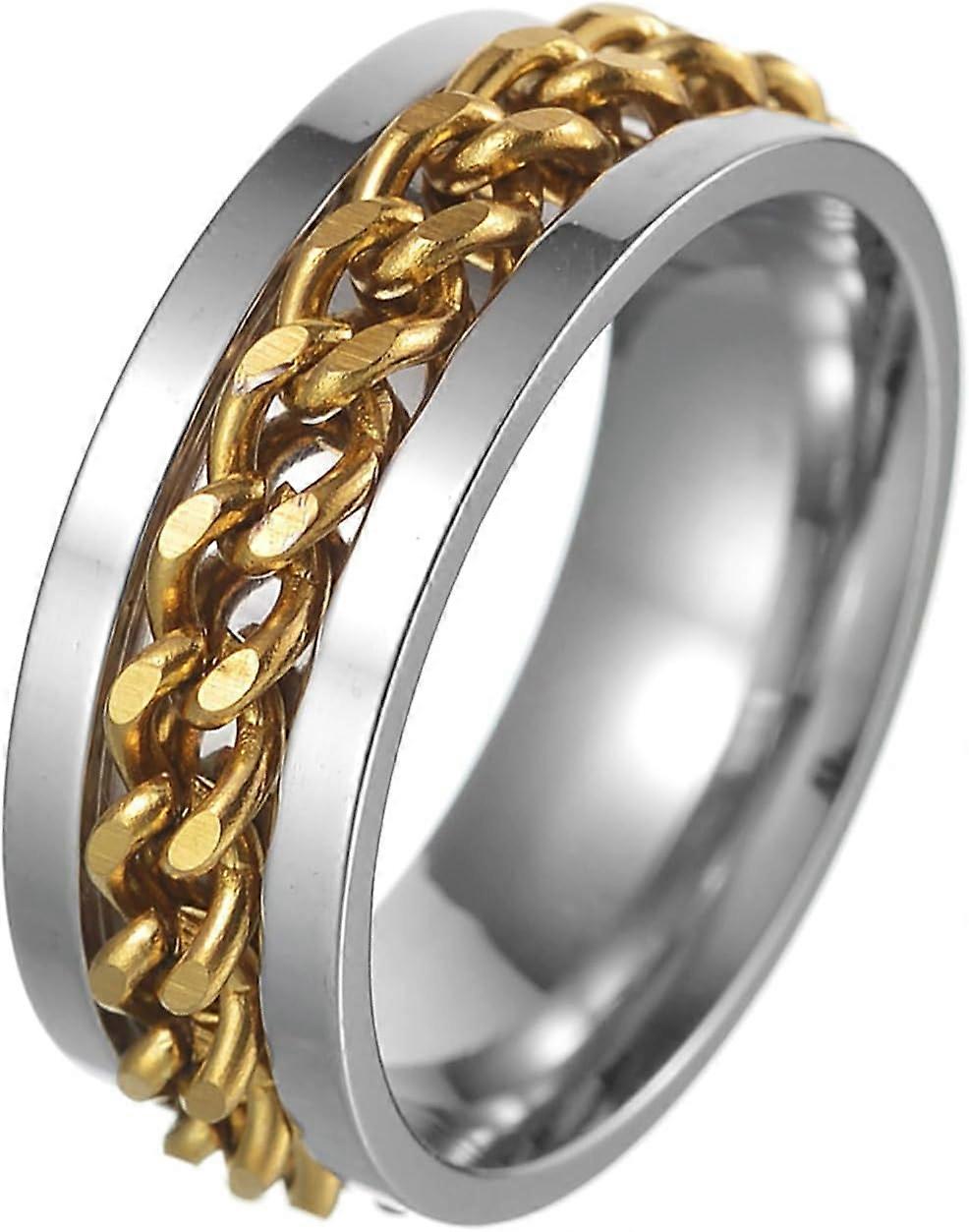 Herre Fidget Ringe Angst Spinner Ringe til mænd Klassiske Kæderinge til Kvinder Voksne Titanium Stål Ring