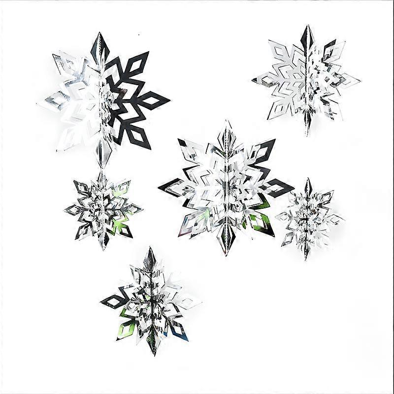 Winter Hanging Snowflake Decoration, Silver Color