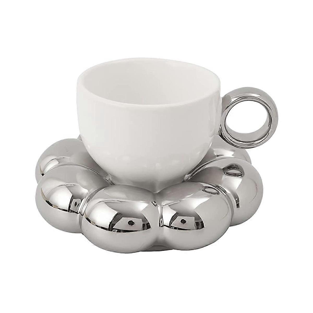 Copo de Café Flor & Pires Set Caneca Fofa & Pires Set Copo de Café Cerâmico com Pires de Girassol Latte