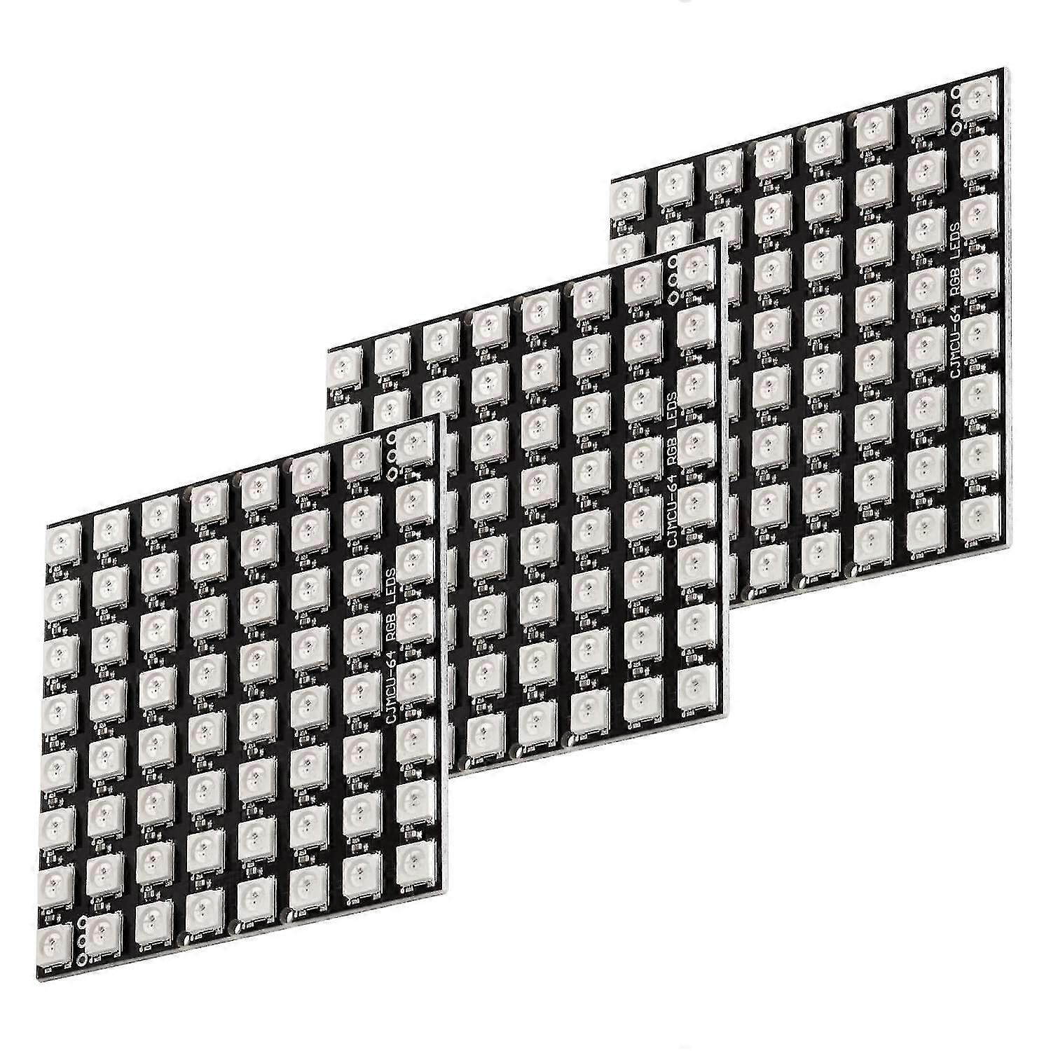 3 X U 64 Led Matrix Panel Cjmcu-8x8 Module Compatible With For And For Raspberry Pi