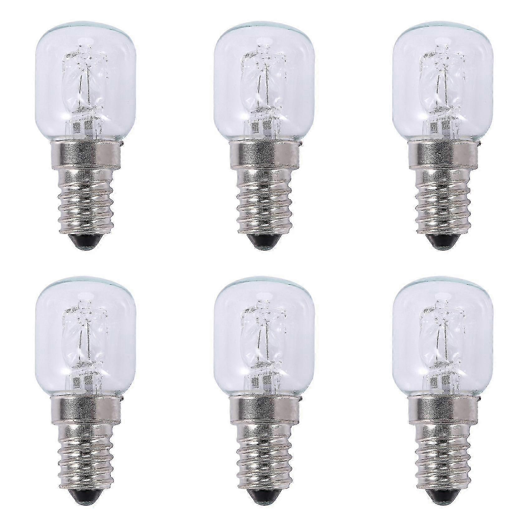 6x E14 لمبة درجة حرارة عالية 500 درجة 25W الهالوجين فقاعة فرن لمبة E14 250V 25w لمبة الكوارتز