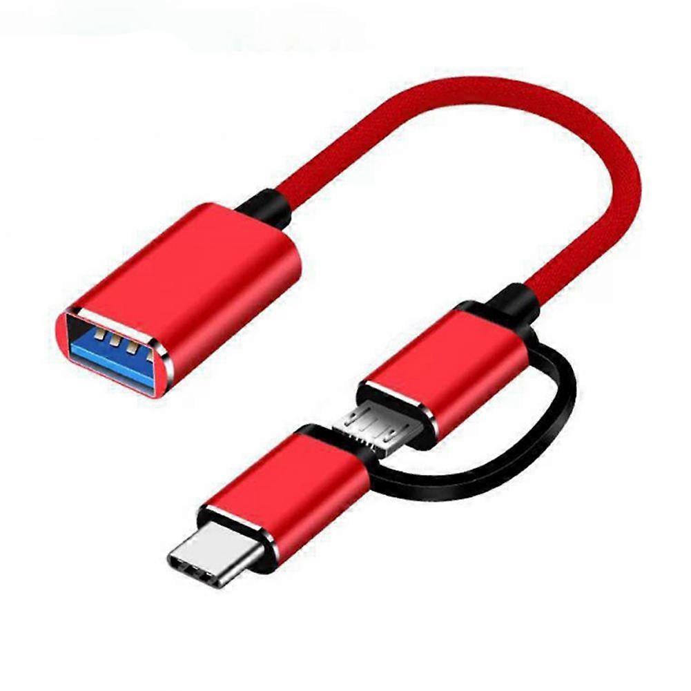 2 in 1 USB 3.0 OTG Adapter Cable Type-C Micro-USB to USB 3.0 Interface Converter for Cellphone Char