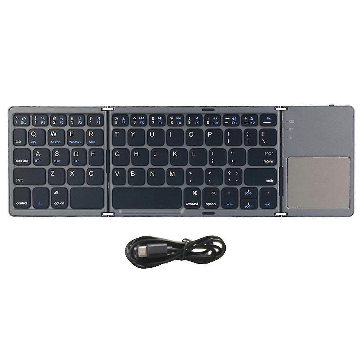 Bluetooth Keyboard Folding Wireless Keypad Touchpad for IOS/Android/Windows Tablet Mobile Phone Key