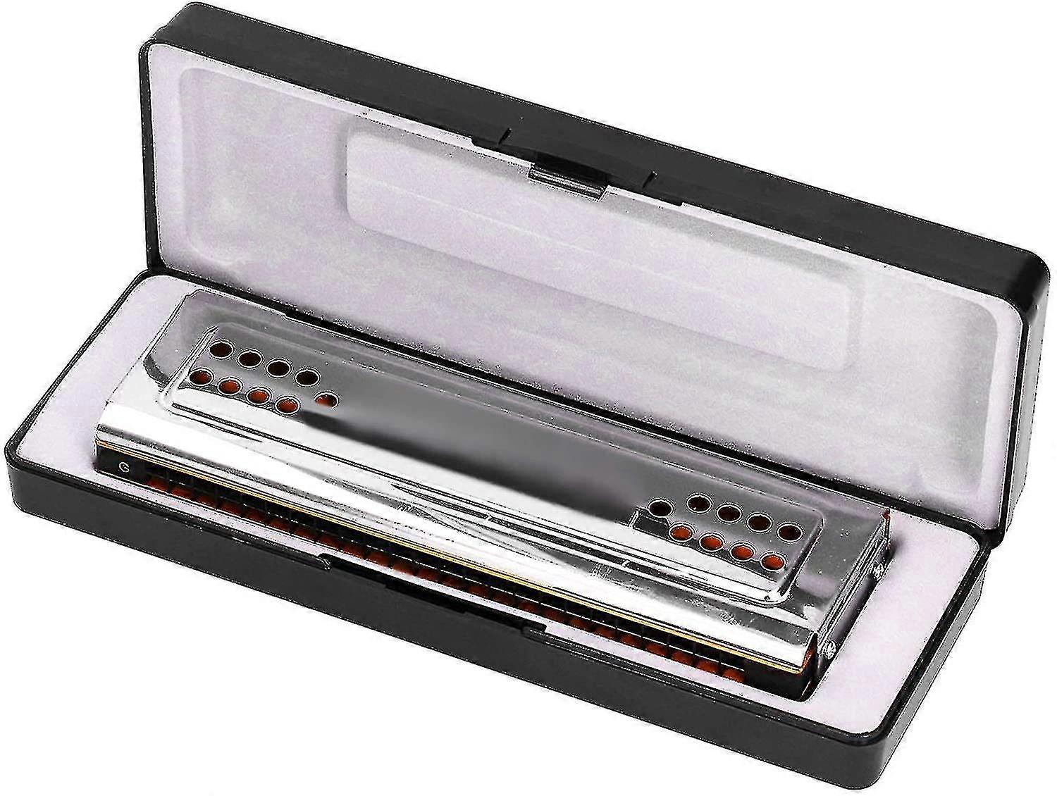 C Key Harmonica, G Key With Box Musical Instruments Rustproof Mouth Organ