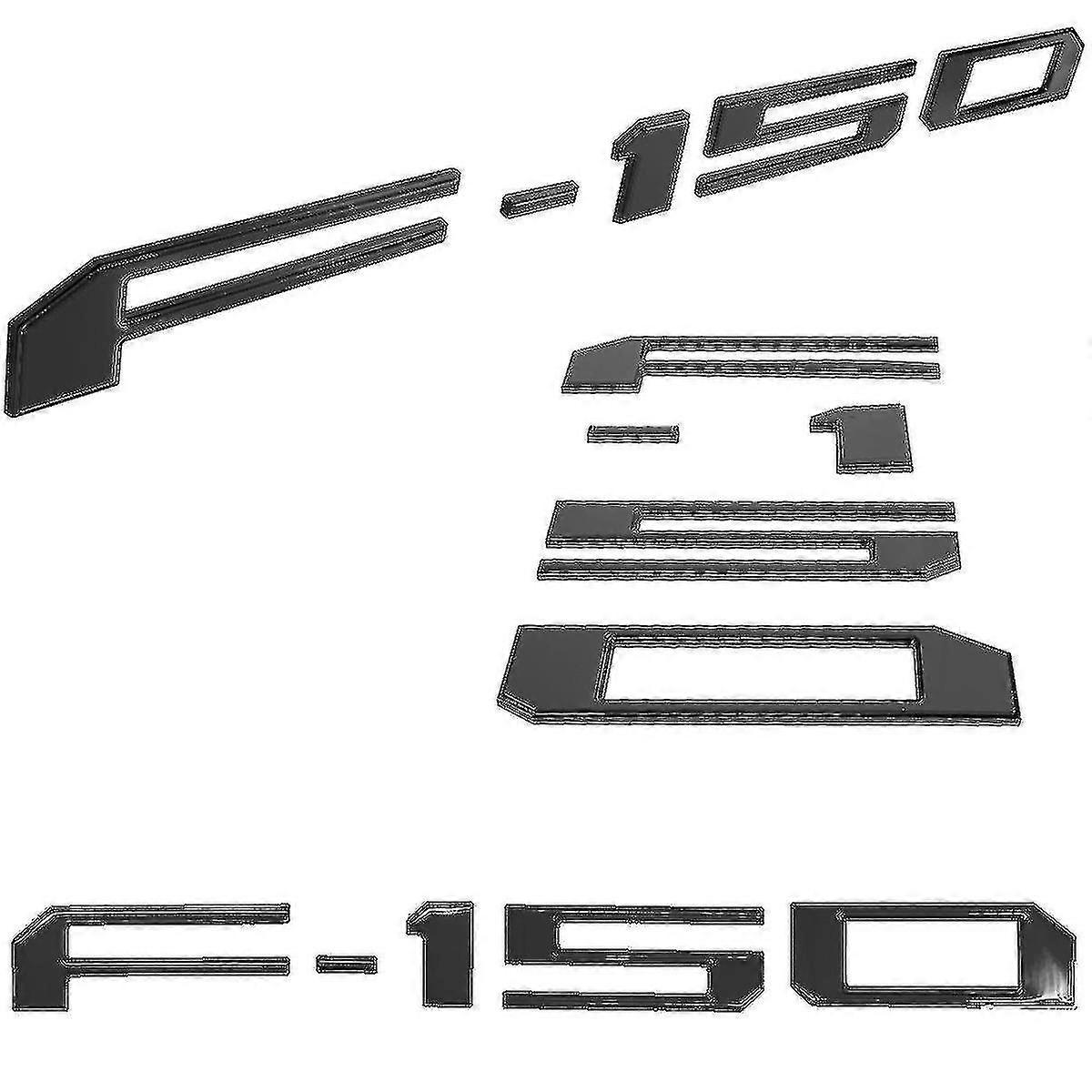 3d Raised Tailgate Insert Letters- 3m Adhesive Tailgate Emblem(black)