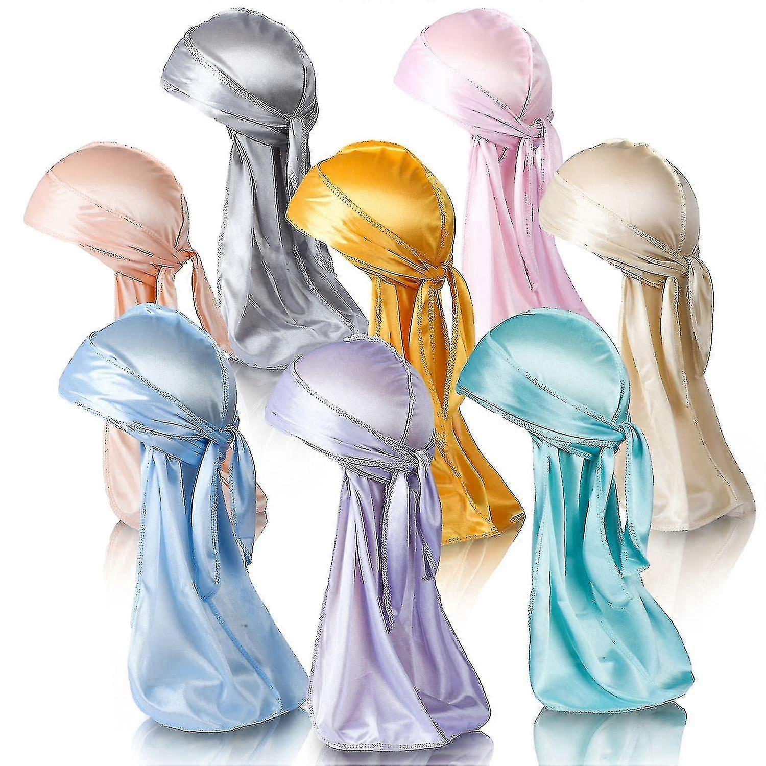 8pcs Silky Durags, Silk Durag