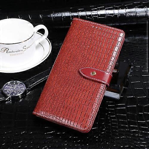 For Huawei Y8p idewei Crocodile Texture Horizontal Flip Leather Phone Case