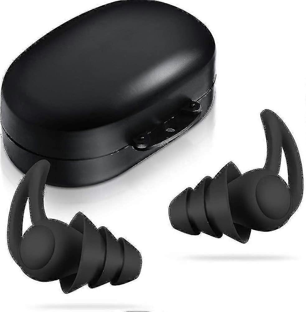 Sleeping Earplugs Three-layer Silicone Noise Tips (black)