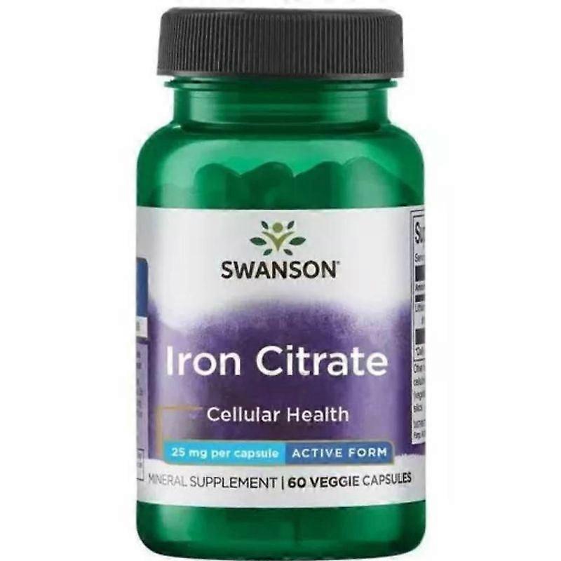 Swanson Iron Citrate 25mg Capsules 60
