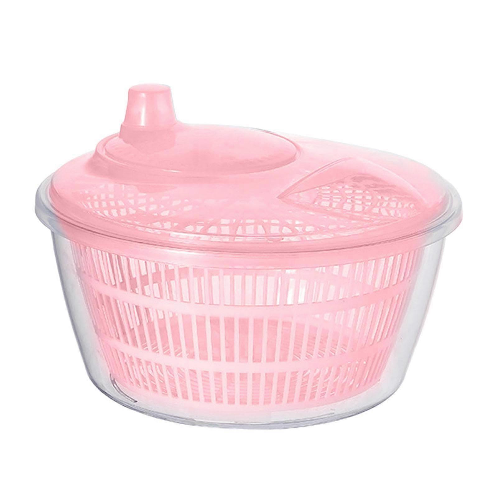 Lettuce Cleaner Spinner, Salad Dryer Spinner, Portable Lettuce Salad Dryer Spinner, Salad Heerb Spinner with Long-lasting Performance,Pink