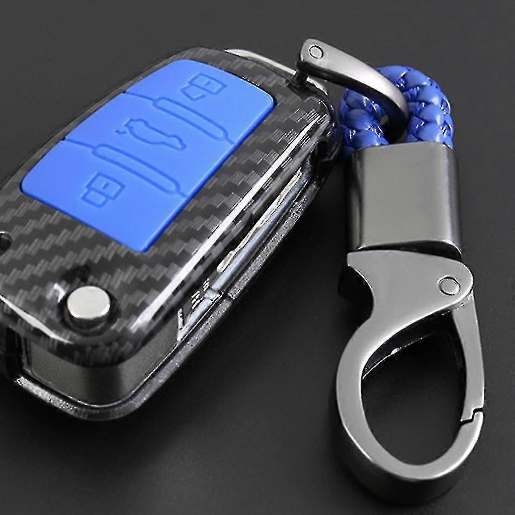 Car Key Case Cover Abs+silicone Key Fob Shell Holder Protector Keychain Bag For A4l A5 A6l A3 Q7 Q3 Q5l A8l