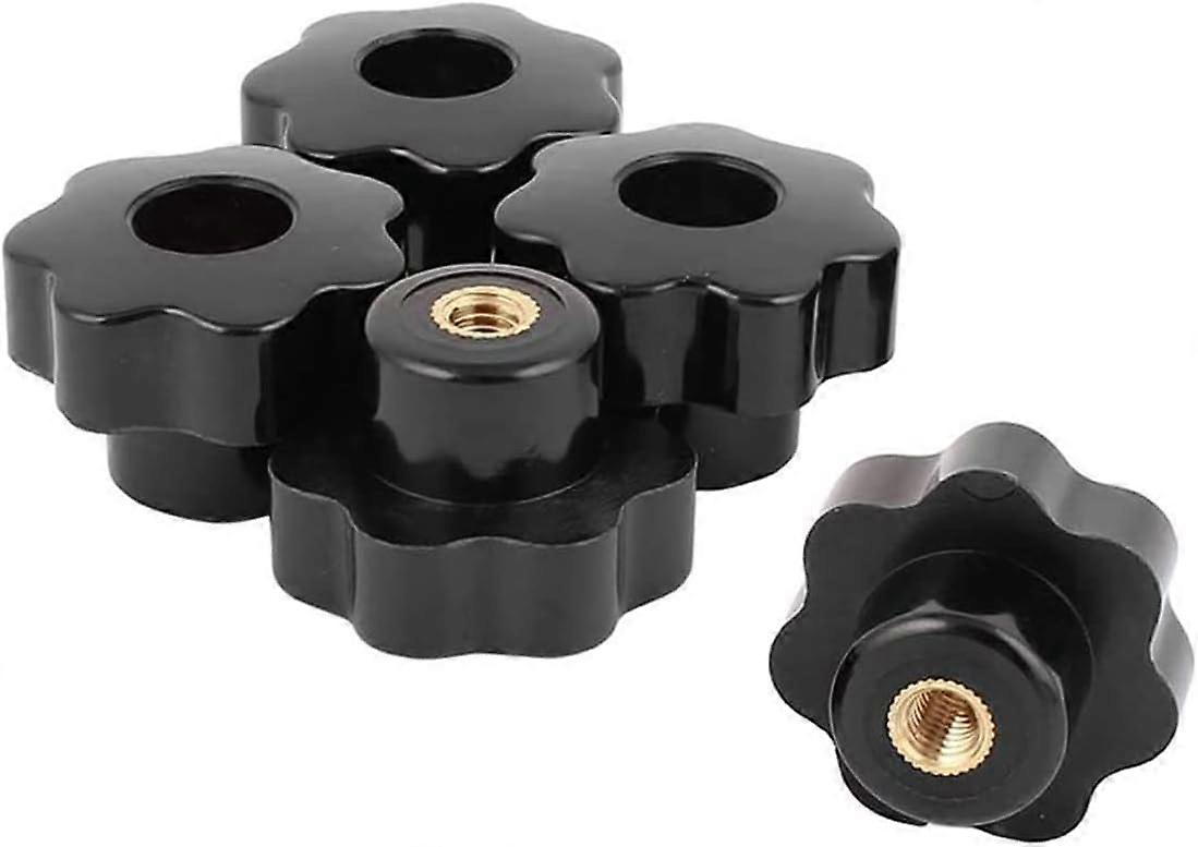 5 Pieces M6 x 31mm Internal Thread Through Hole Star Head Clamp Screws Handle
