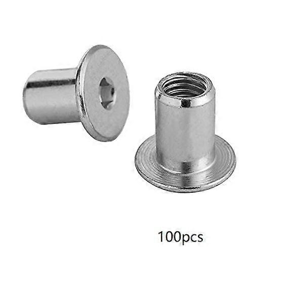 Socket nut with flat head hex socket M6 x 15 x 10 mm 100 pieces
