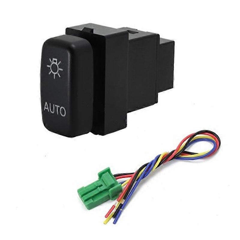 1PC 12V red LED Front Fog Light radar Spotlight tailgate music Automatic headlights Switch Button For Mitsubishi Outlander 06-12