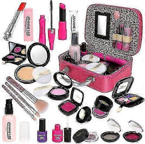 21pcs子供の化粧のキット安全な無毒の女の子は子供のゲームのためのふりをした化粧のおもちゃをします
