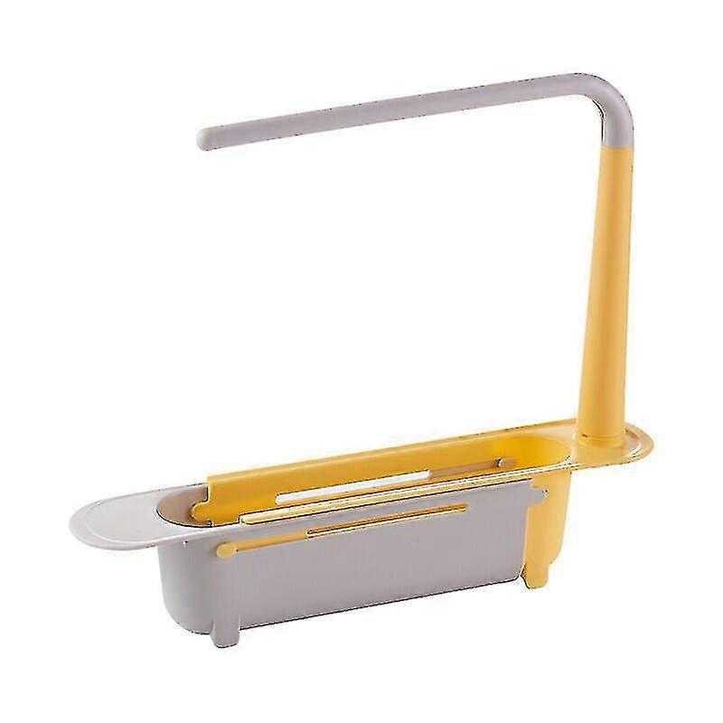 Cisea Kitchen Supplies Multi-function Pull-out Sink Telescopic Rack (yellow)