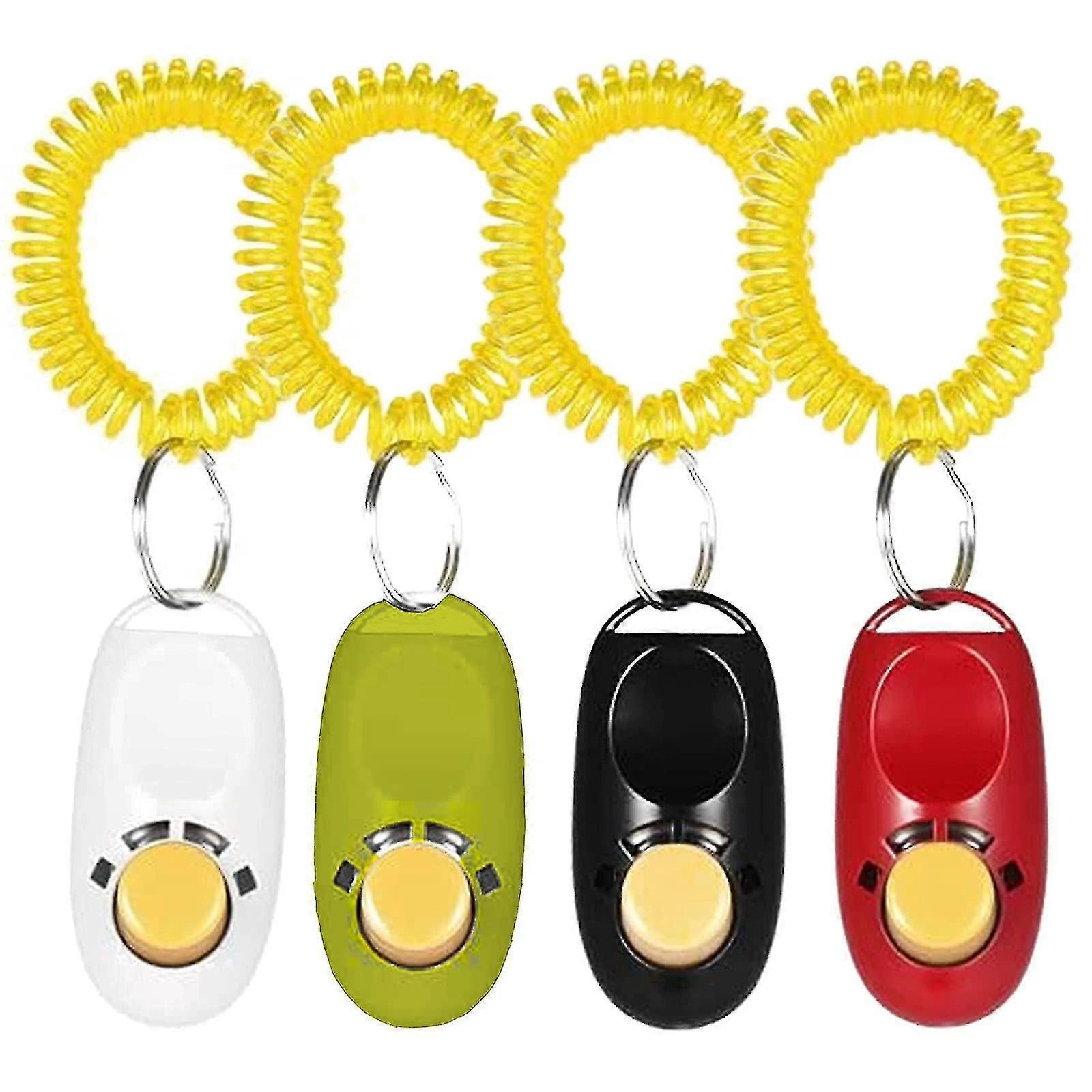 Dog Whistle Clicker Dog Training Clicker With Strap Professional Training Clicker, Dog Clicker For Pets, Dogs, Cats Or Horses 4 Pieces