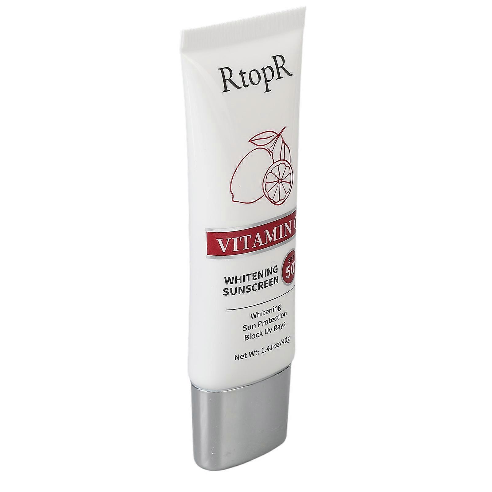 Vitamin C Face Sunscreen Moisturizing Block UV Rays Total Skin Reset Skin Brightening Sunscreen Lotion 40g