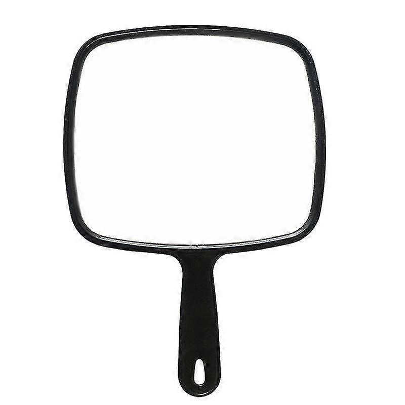 Professional Handheld Salon Barbers Hairdressers Mirror With Handle (black)