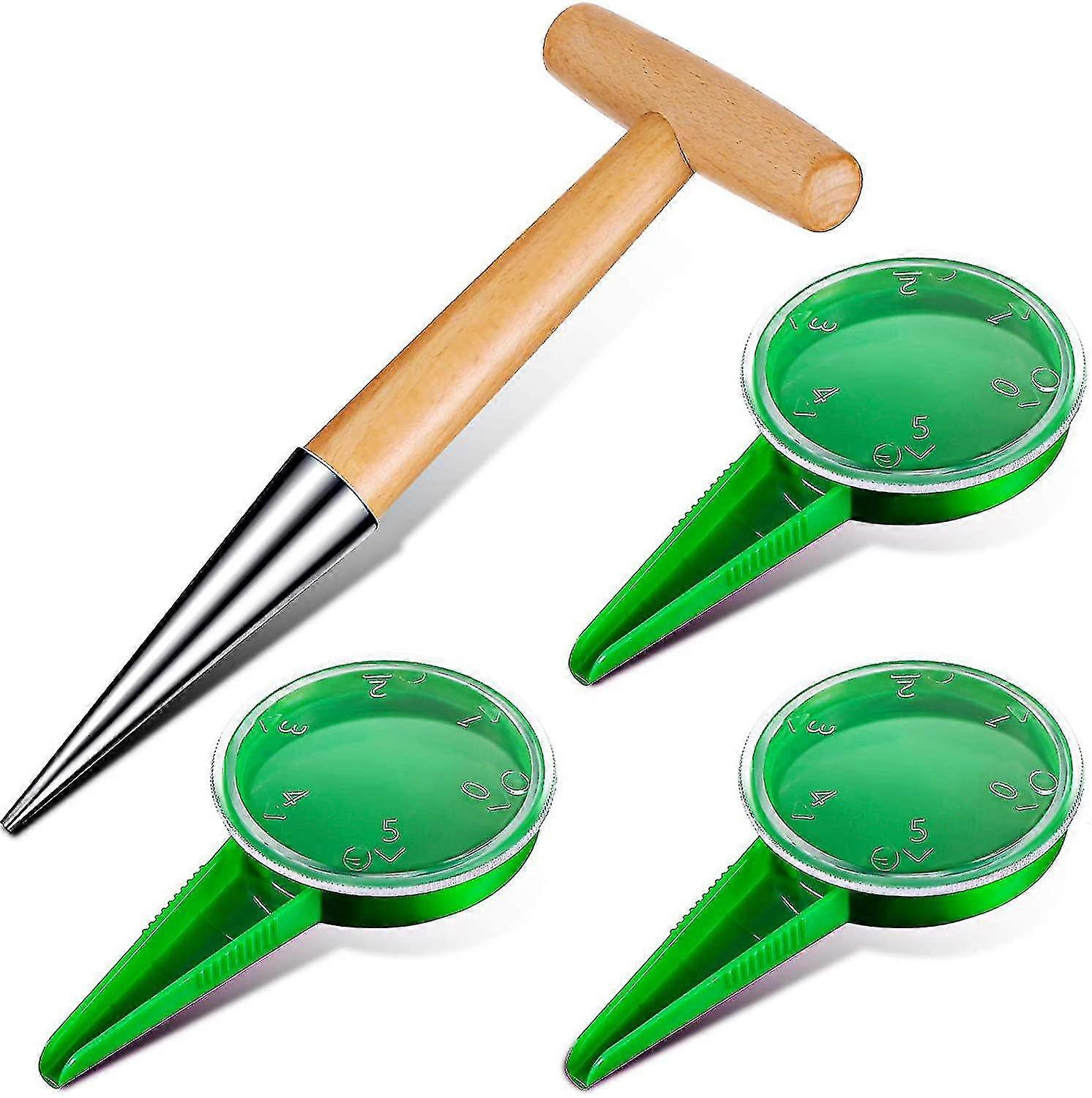 4 Pieces Seedling Seed Dispenser Set, Adjustable Hand Garden Planter Tool