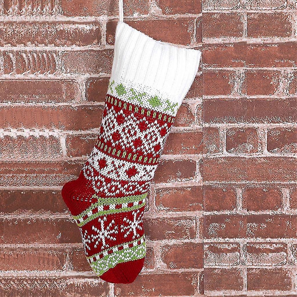 Knitted Christmas Stocking Gift Bag Christmas Decorating Supplies Candy Stocking