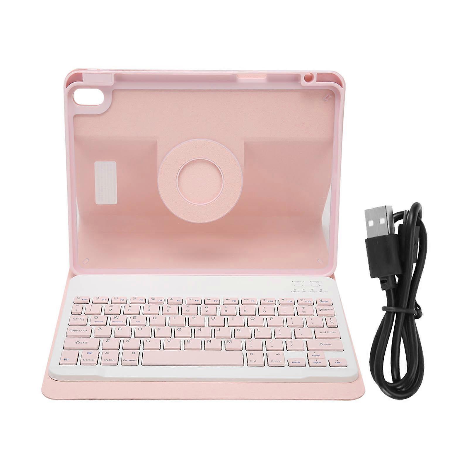 Tablet Keyboard Case Afneembare Draaibare Keyboard Case Draadloze Bluetooth Keyboard Case met Toetsenbord voor Air4 Air5 10.9 inch Roze