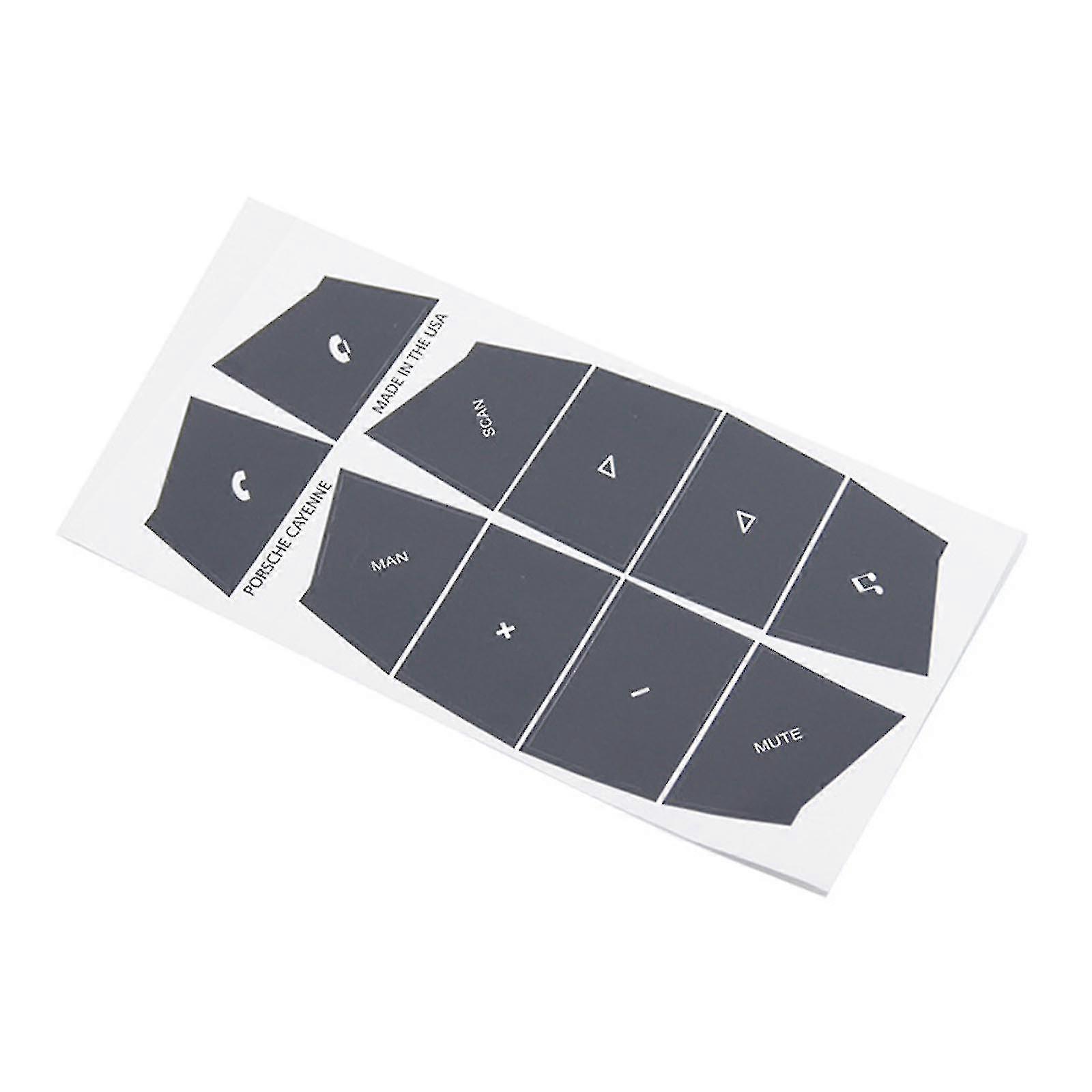For Porsche Cayenne Steering Wheel Matte Black Button Repair Decals Stickers