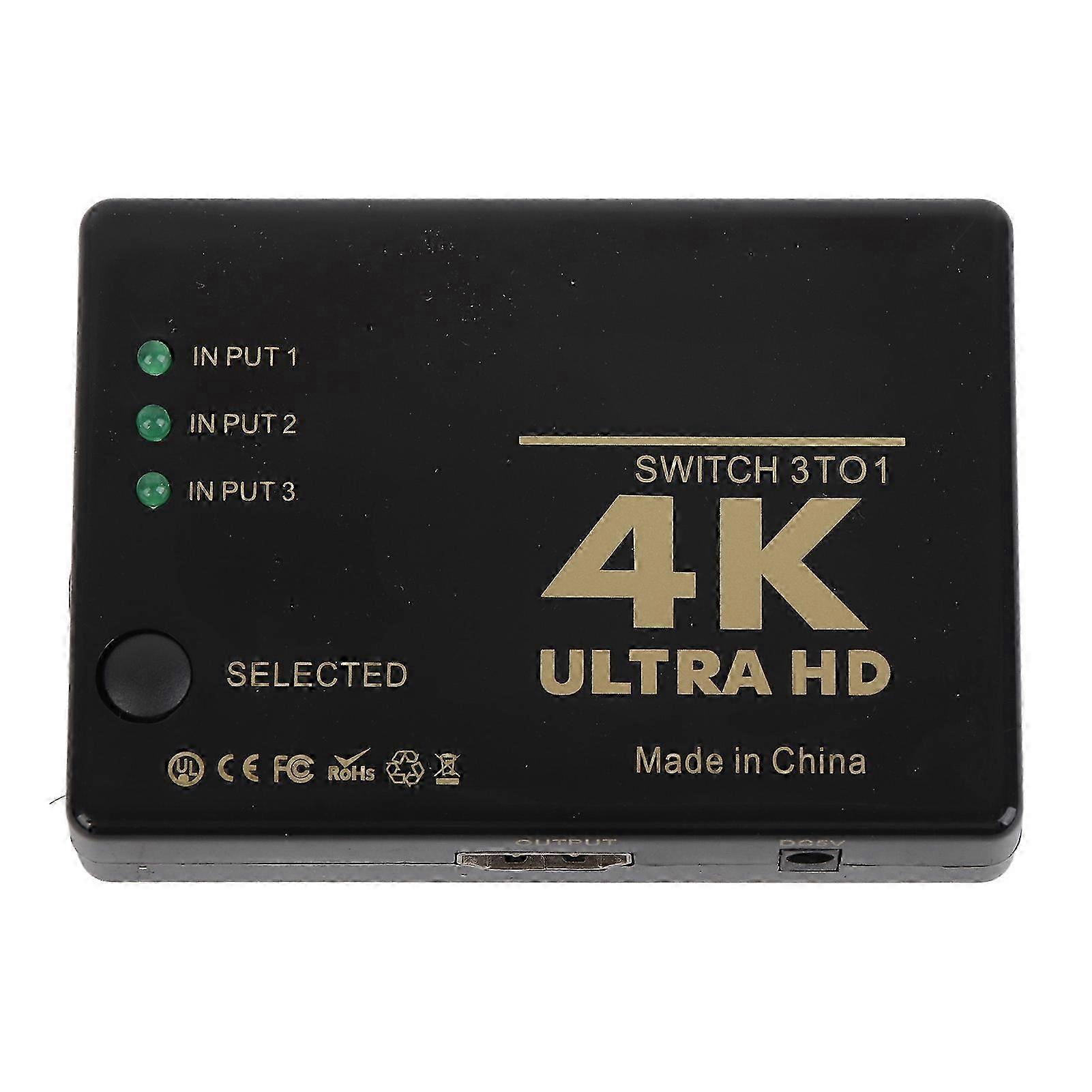 Switcher 3 Way High Definition Multimedia Interface Audio Converter with Remote Control