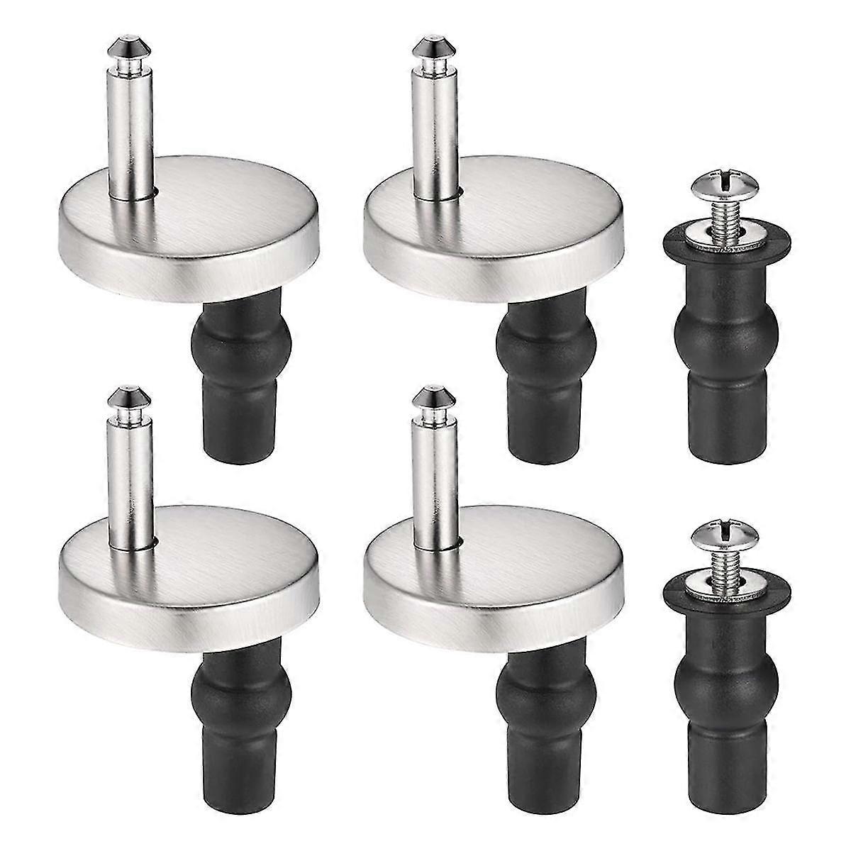 Set di 6 attacchi per sedile WC, viti per sedile WC, cerniera per attacco coperchio WC, cerniere per fissaggio fori ciechi