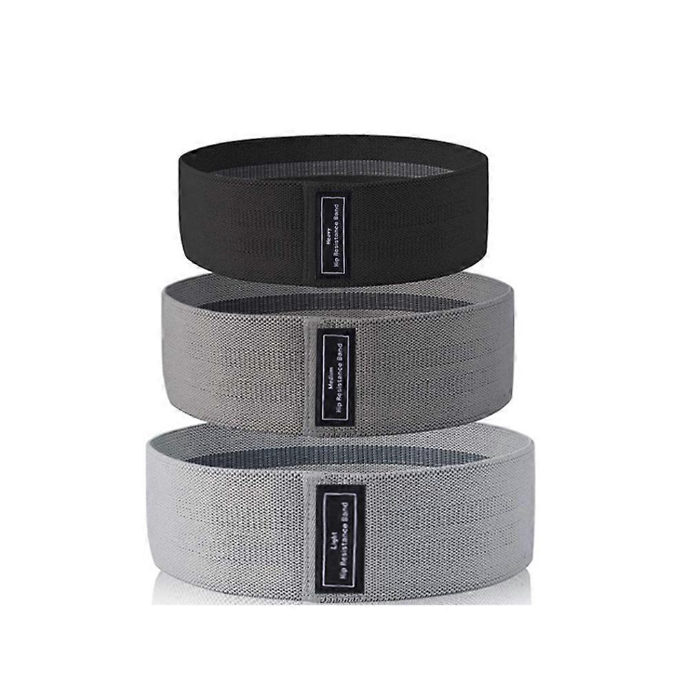 black grey Resistance Bands for Legs and Butt, Fabric Workout Loop Bands