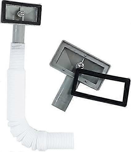 Sink Extendable Overflow Pipe, Square Connection 2 Pcs.