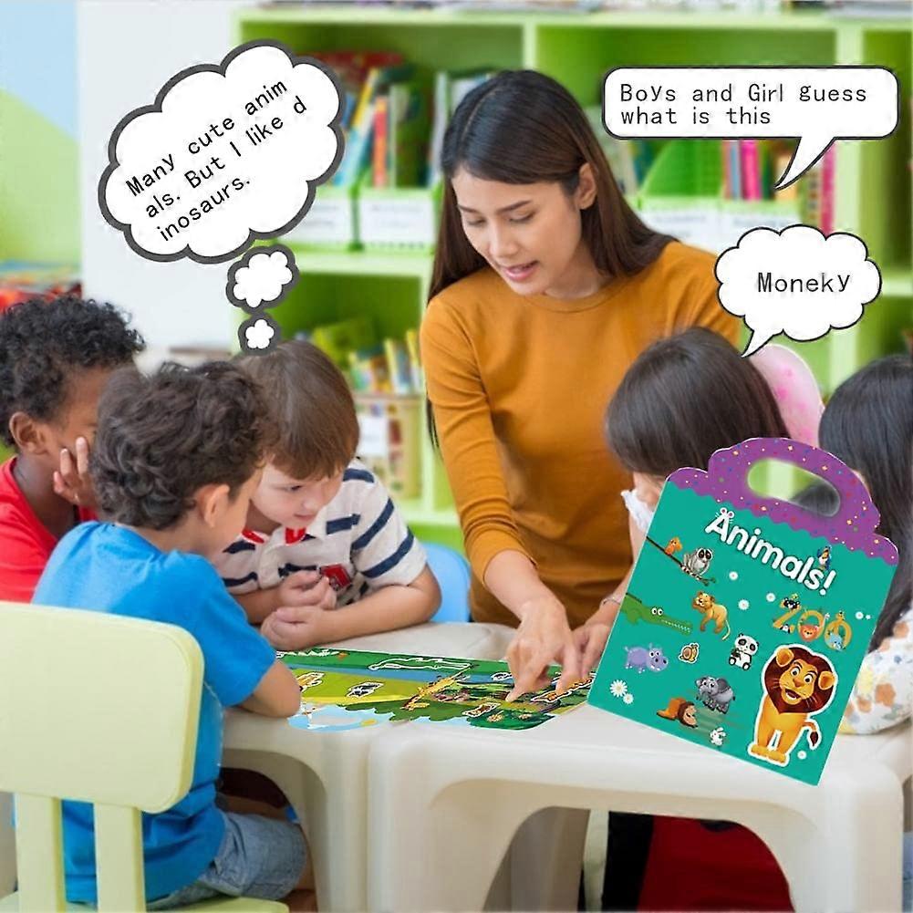 Libros de pegatinas para niños pequeños a partir de 3 años – 3 juegos