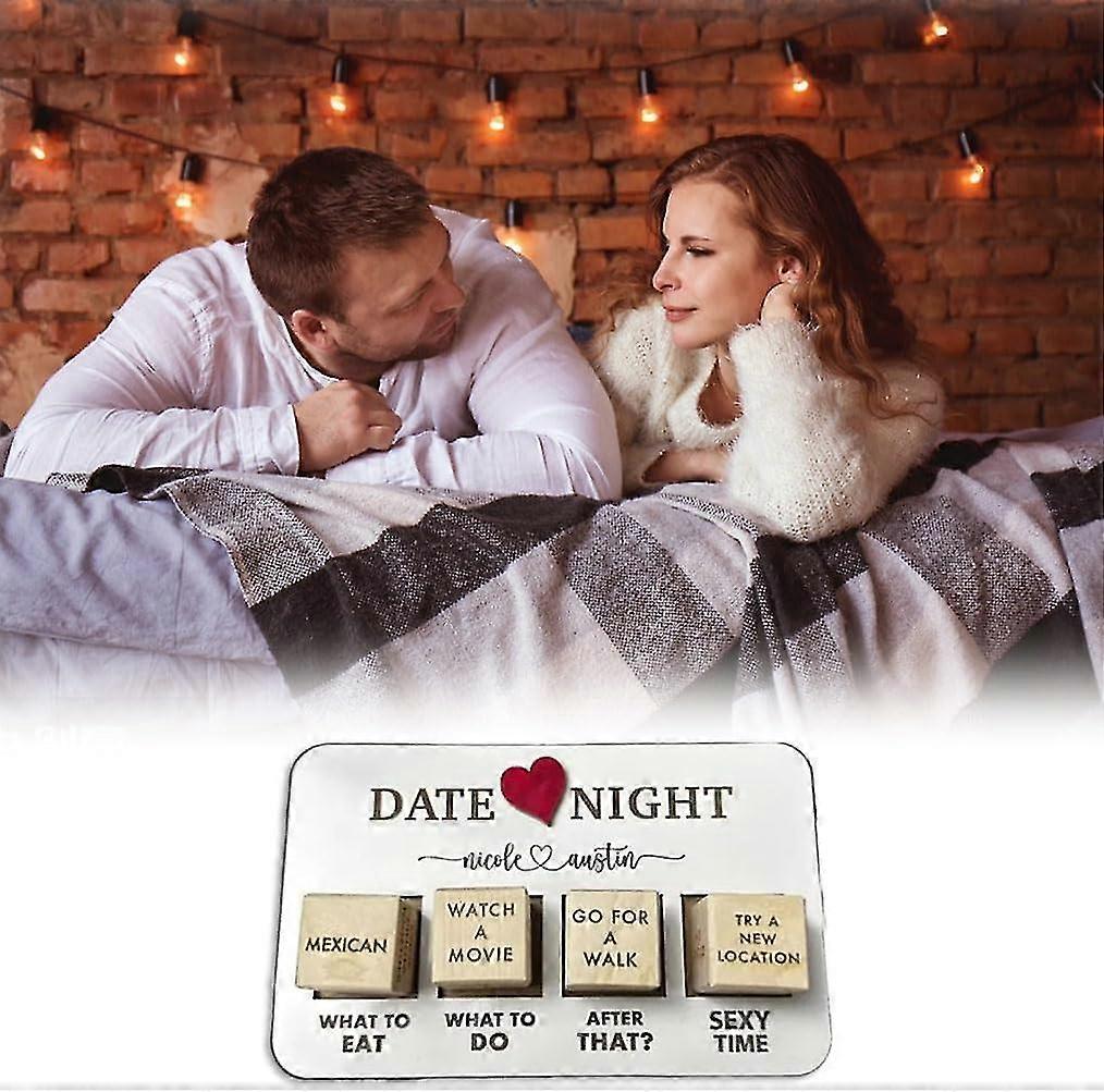 Date Night Dice After Dark Edition, Lovers Decision Dice For Couples, Date Night Wooden Dice Game For Couples Memorable Date Nights