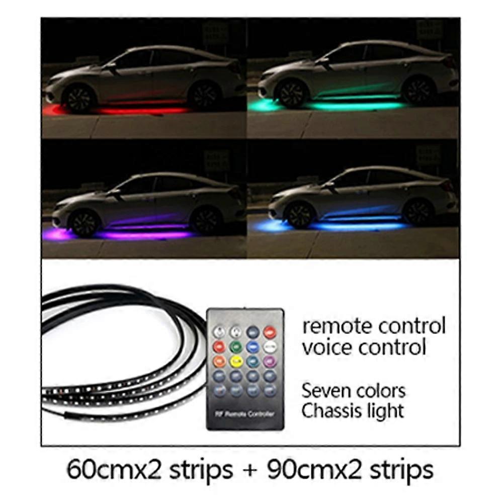 Car Exterior Parts LED Chassis light 12V Neon Under Car Glow Lamp Underglow Atmosphere Decoration Bar APP Control For Car Bottom