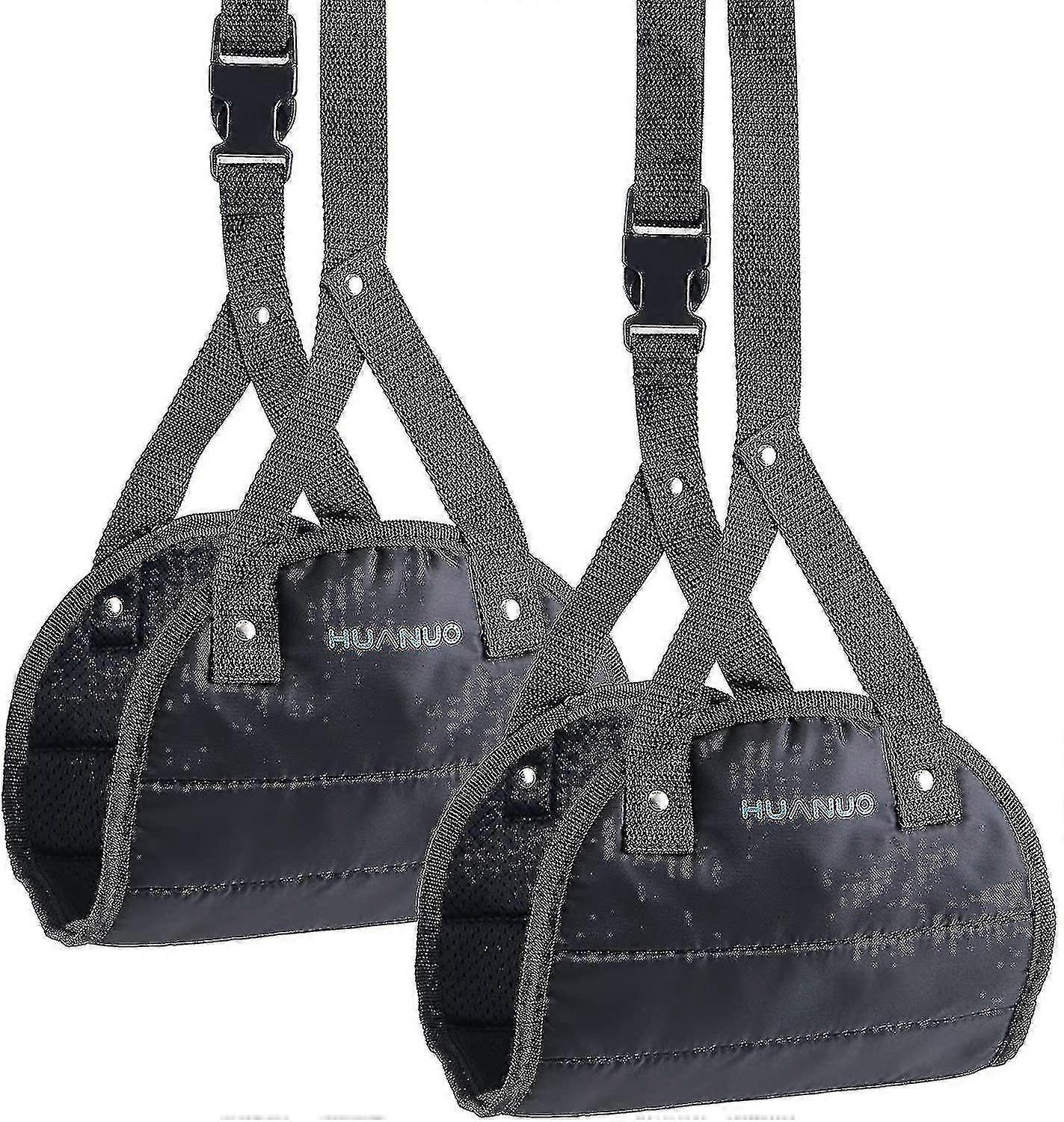 Apoio de pé do avião com espuma de memória premium, acessórios de viagem de avião, rede portátil de pé de viagem, 2 pacotes