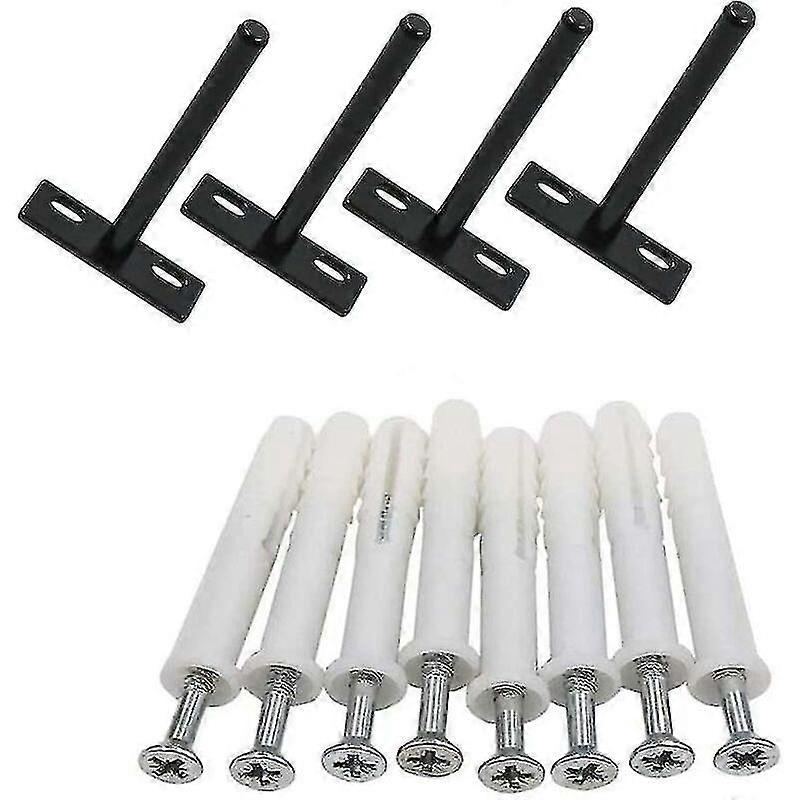 4pcs 10mm Floating Shelf Brackets Wall Shelf Invisible Bracket Hidden Shelf Bra