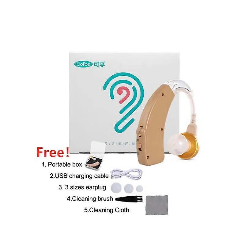 Home Rechargeable Hearing Aid Mini BTE Invisible USB Sound Amplifier for Hearing Problems