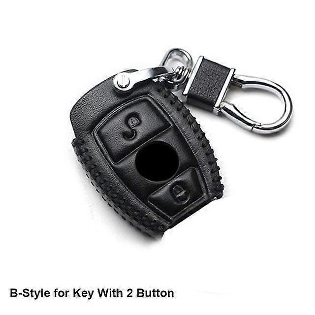 Genuine Leather Car Key Cover Keychain Case for Mercedes Benz CLS CLA GL R SLK AMG A B C S Class Remote Holder Accessories