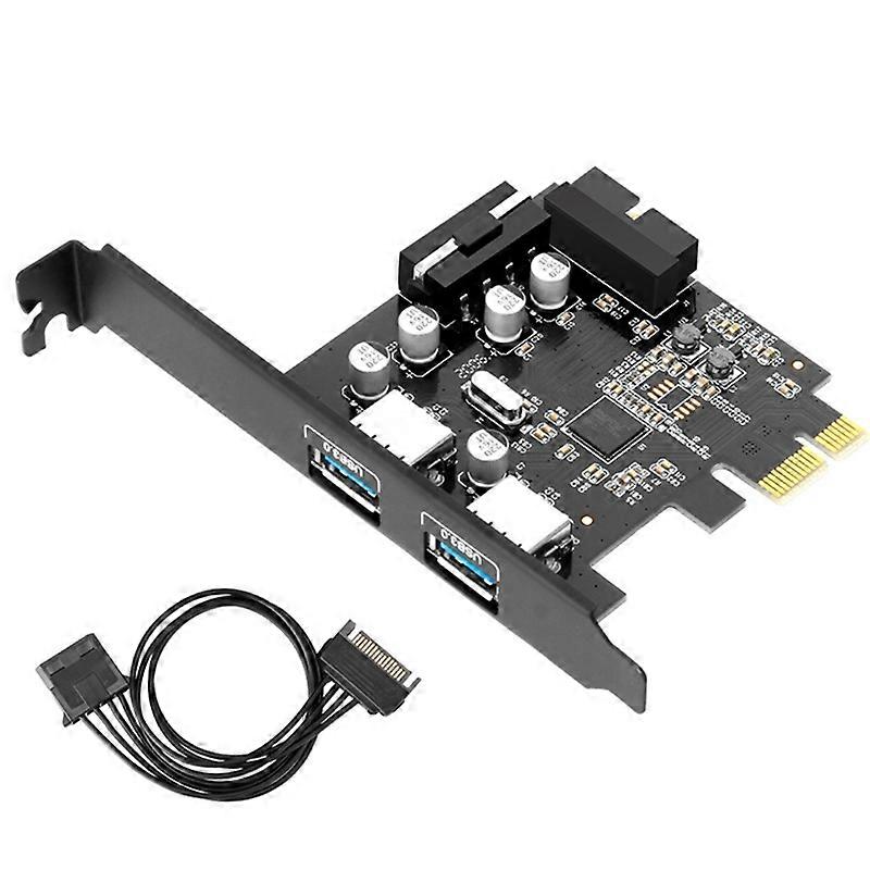 PCI-E to USB 3.0 Adapter PCI for Express to 2 USB 3.0 19Pin 2-Port Expansion Car