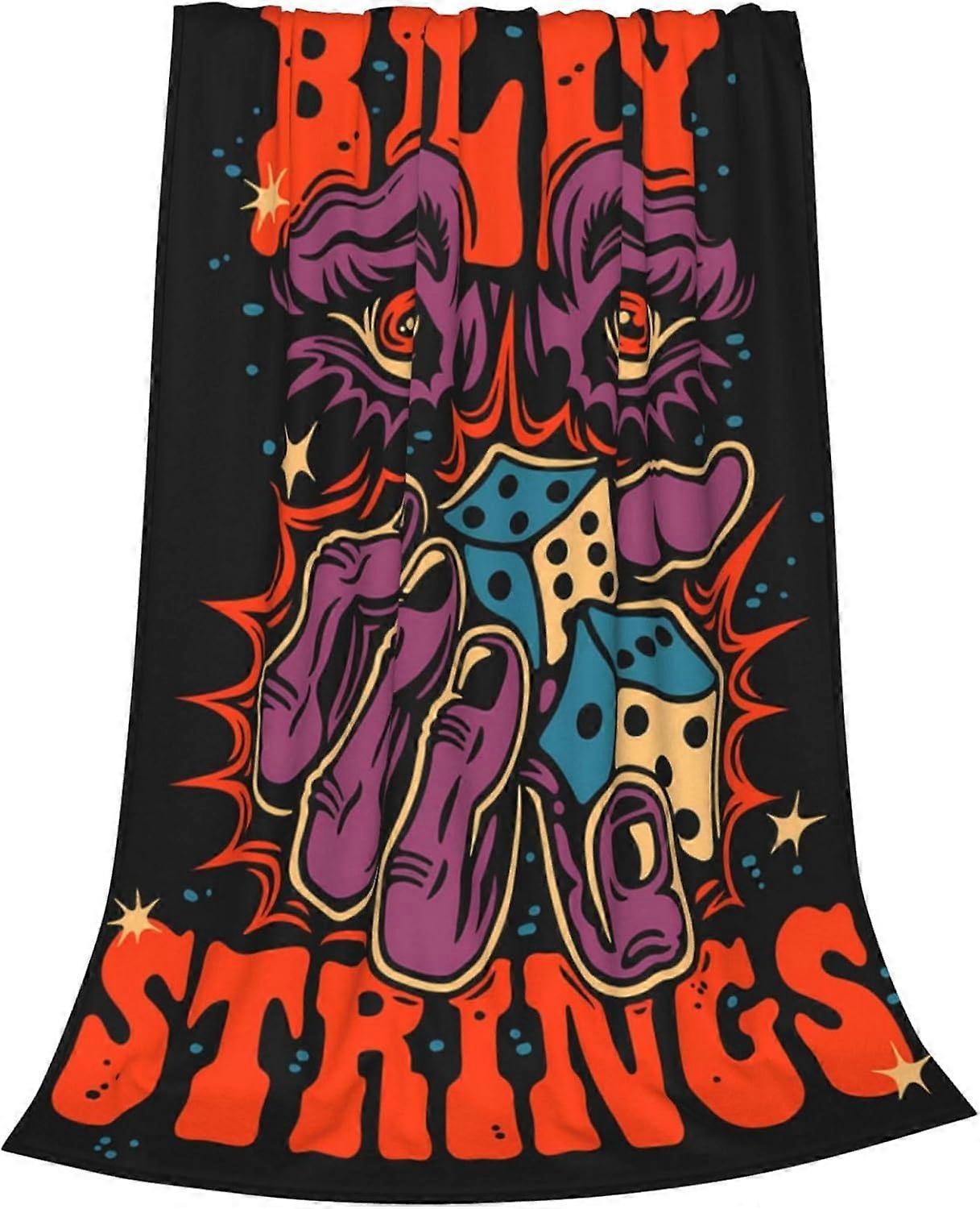 Billy Music Strings Flannel Blankets Soft Fluffy Lightweight Pattern Throw Blanket for Sofa Bedroom Living Room