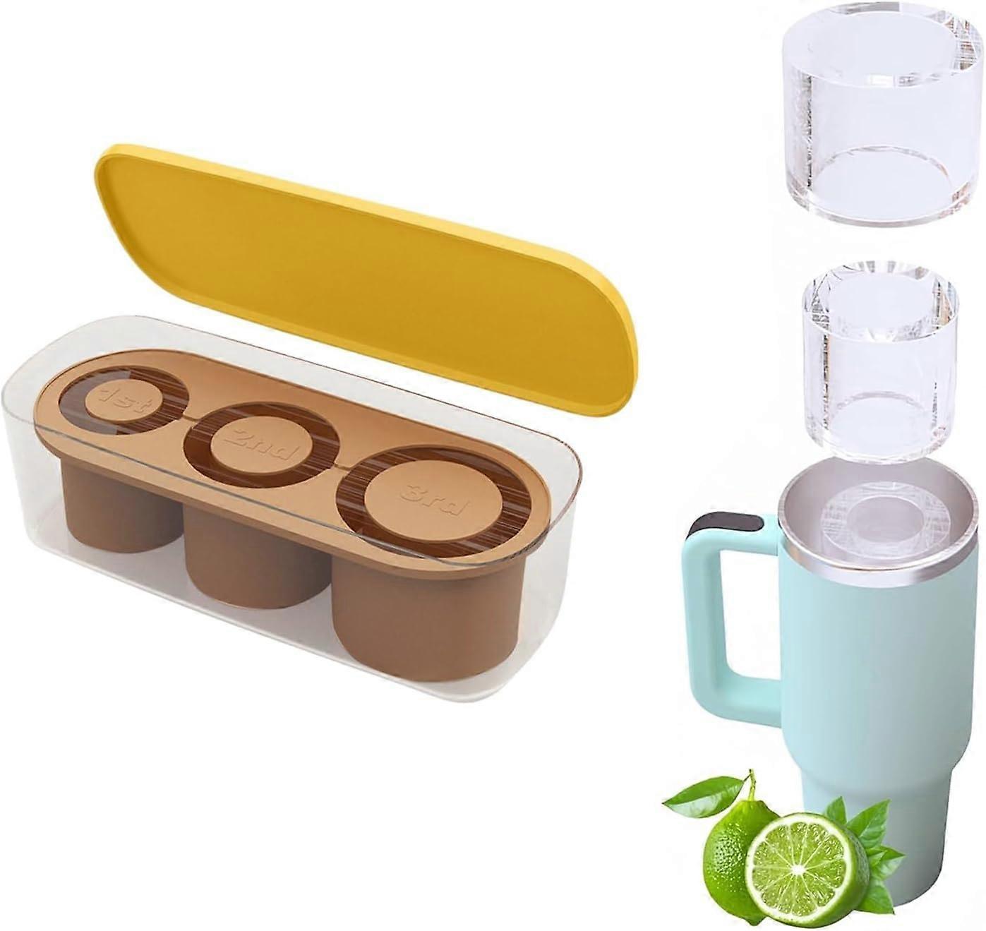 Ice Cube Tray for Stanley, Silicone Ice Cube Maker With Lid for Making,100% New