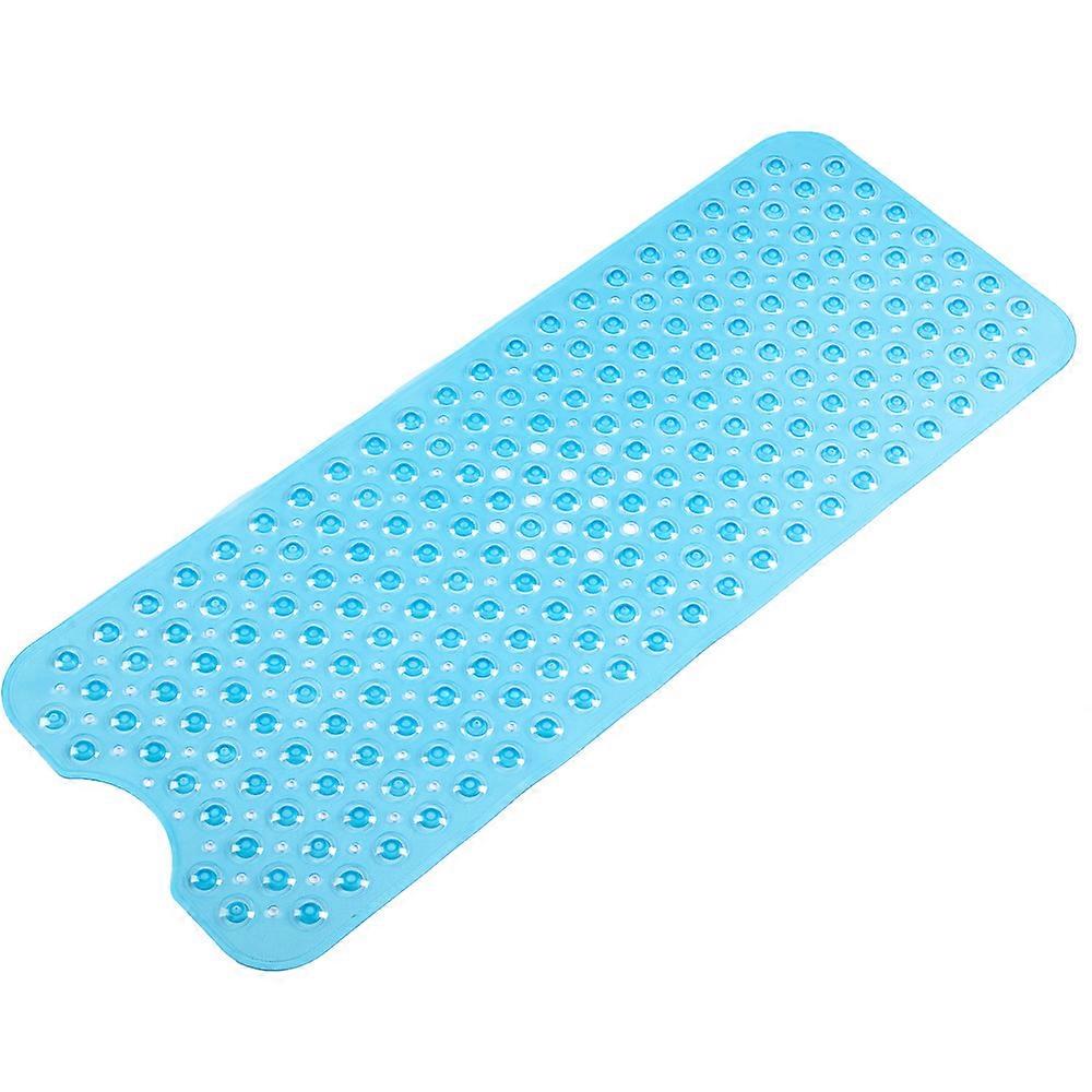 Non-Slip Bath Mat,100cm*40cm,Blue Mildew Resistant,Extra Long,Antibacterial,BPA,Latex Phthalate Free,Machine Washable,Ideal for Kids