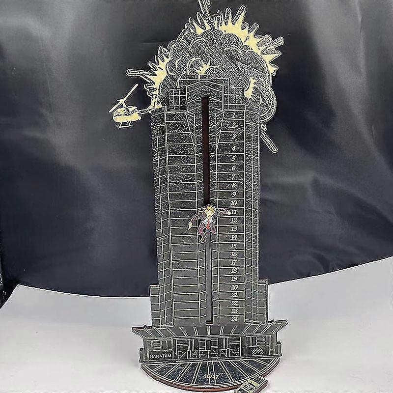 Weihnachten Die Hard Adventskalender,Hans Gruber fällt von Nakatomi Plaza Holz Weihnachts-Countdown Kalender Geschenk