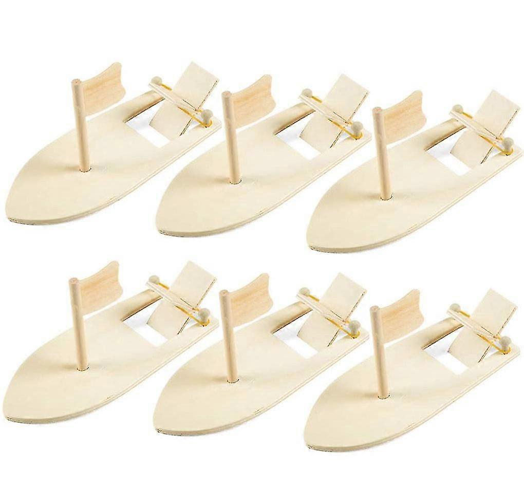 Educatieve DIY houten boot speelgoedset - 6 stuks