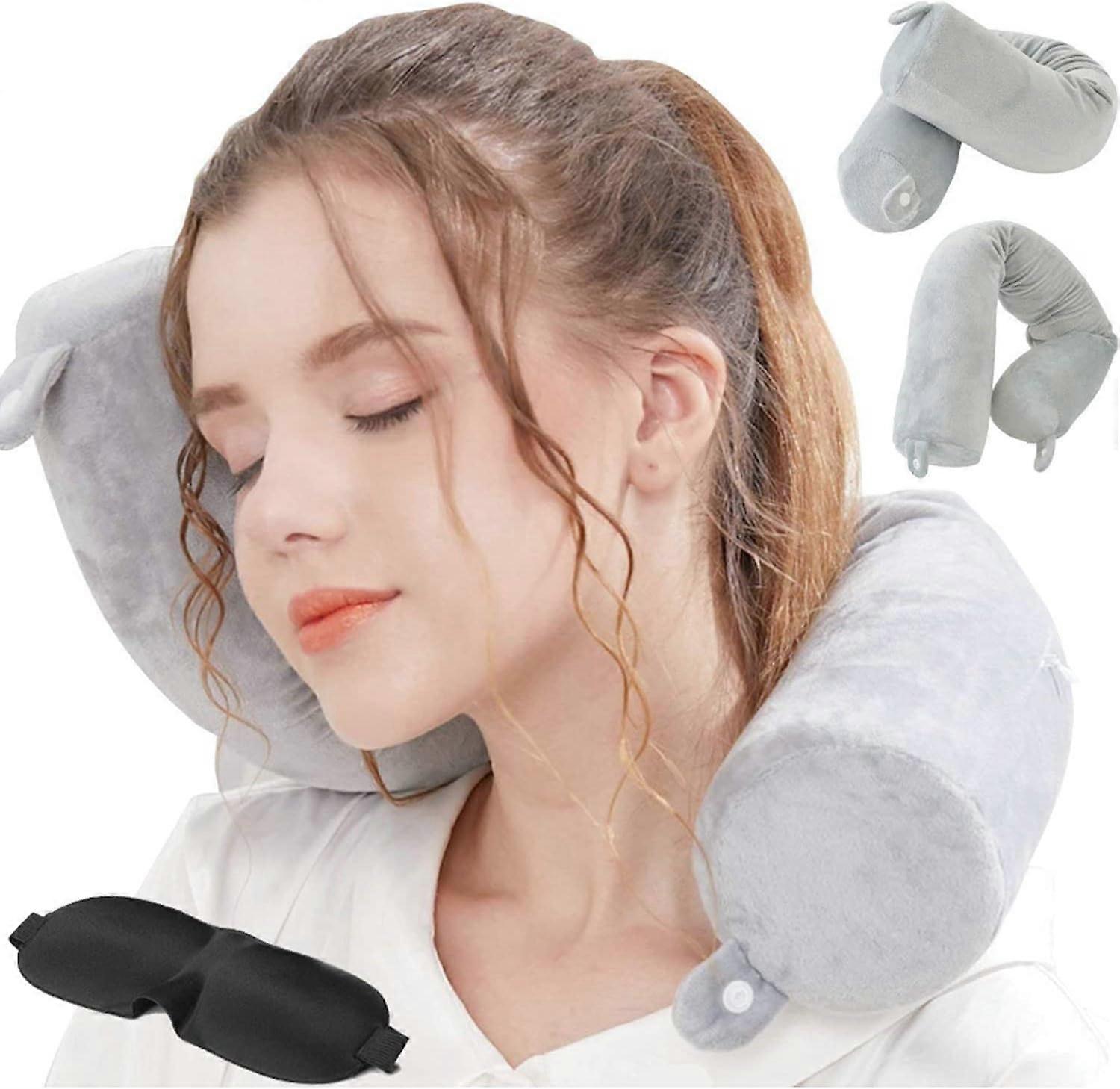 travel pillow-Twist memory Foam Neck Pillow Support Pillow, used for neck, chin, waist and leg support