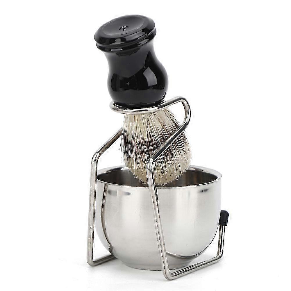Shaving Tool Kit Set with Brush Stainless Steel Bowl and Stand for Men Daily Use